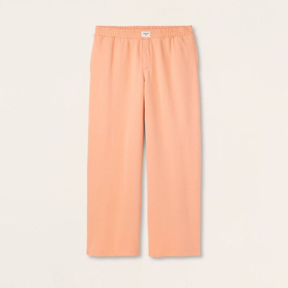 Parke - Women's High-Rise Boxer Sweatpants - Parke Peach O Orange - Picture 4 of 4